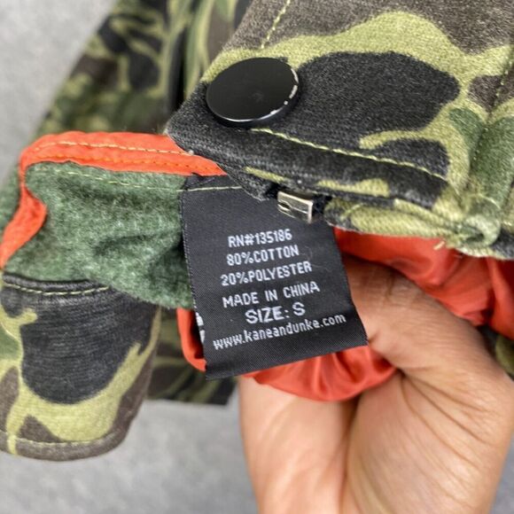 Kane & Unke Camo Bomber Jacket Size Small Boxy Crop Fit Utility Military - Picture 7 of 8